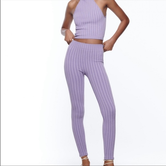 ZARA Ribbed Mock Neck Crop Top Size XS-S - Picture 7 of 7